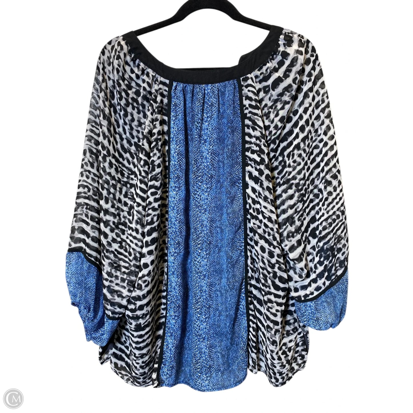 Top 3/4 Sleeve By Calvin Klein In Multi-colored, Size: 2x