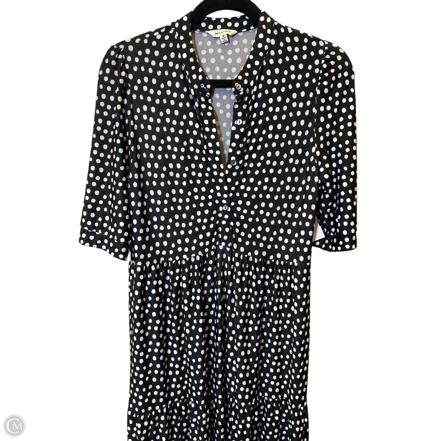 Dress Casual Maxi By Max Studio In Polkadot Pattern, Size: M