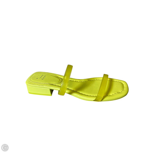 Sandals Flats By A New Day In Chartreuse, Size: 9