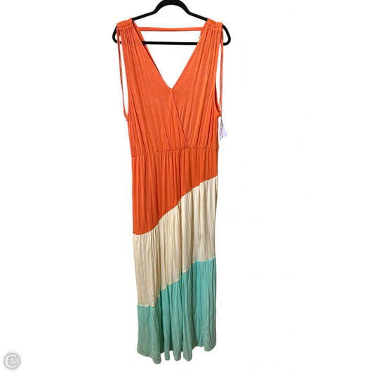 Dress Casual Maxi By Cmc In Multi-colored, Size: Xl