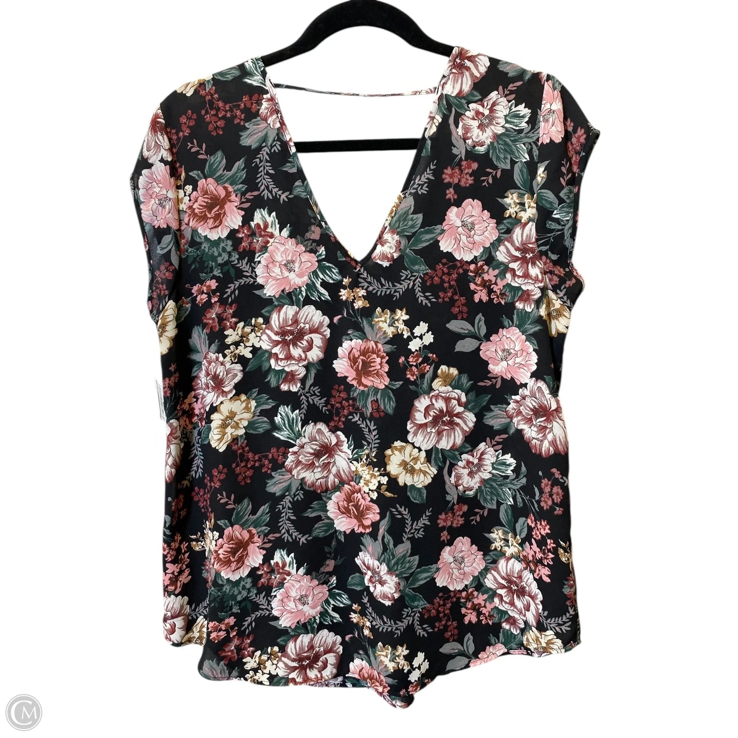Top Sleeveless By Halogen In Floral Print, Size: M
