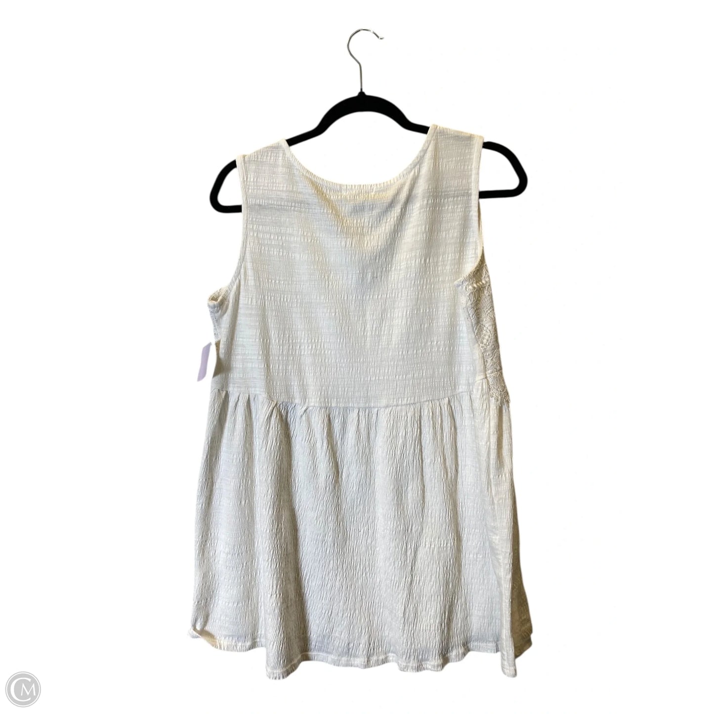 Top Sleeveless By Cmc In White, Size: M