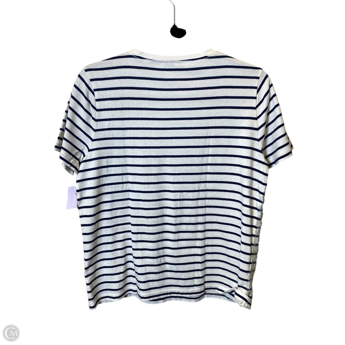 Top Short Sleeve Basic By J. Crew In Striped Pattern, Size: M