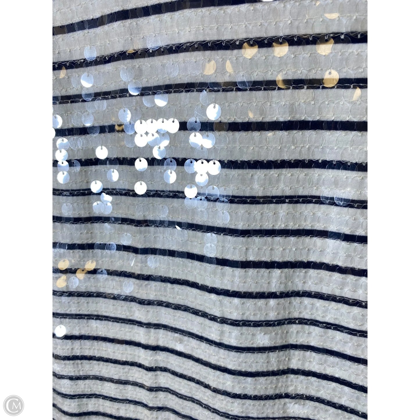Top Short Sleeve Basic By J. Crew In Striped Pattern, Size: M