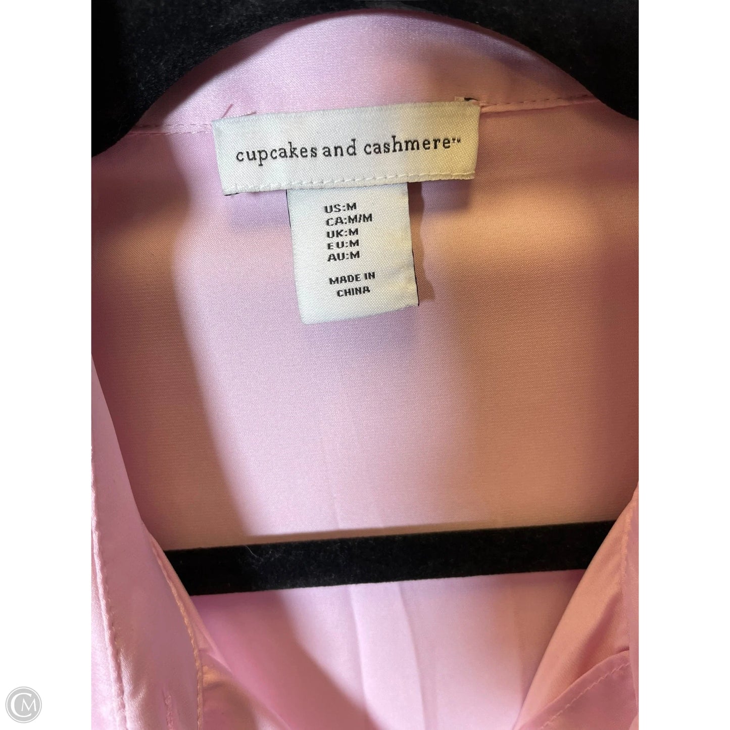 Blouse Long Sleeve By Cupcakes And Cashmere In Pink, Size: M