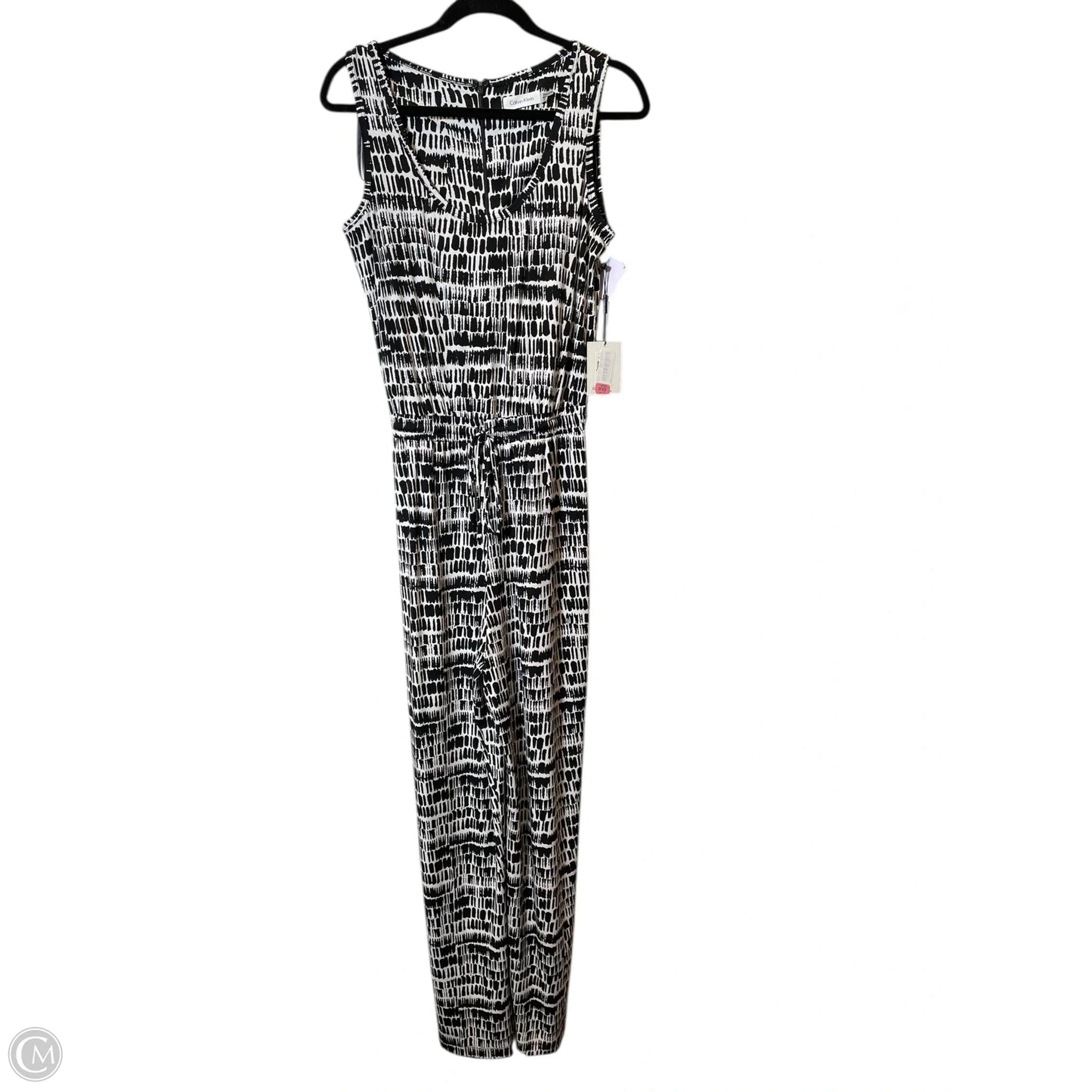 Jumpsuit By Calvin Klein In Black & White, Size: 8
