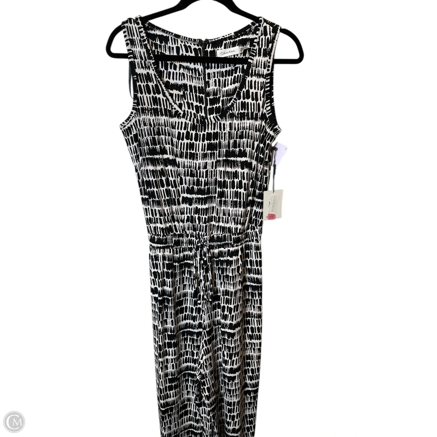 Jumpsuit By Calvin Klein In Black & White, Size: 8
