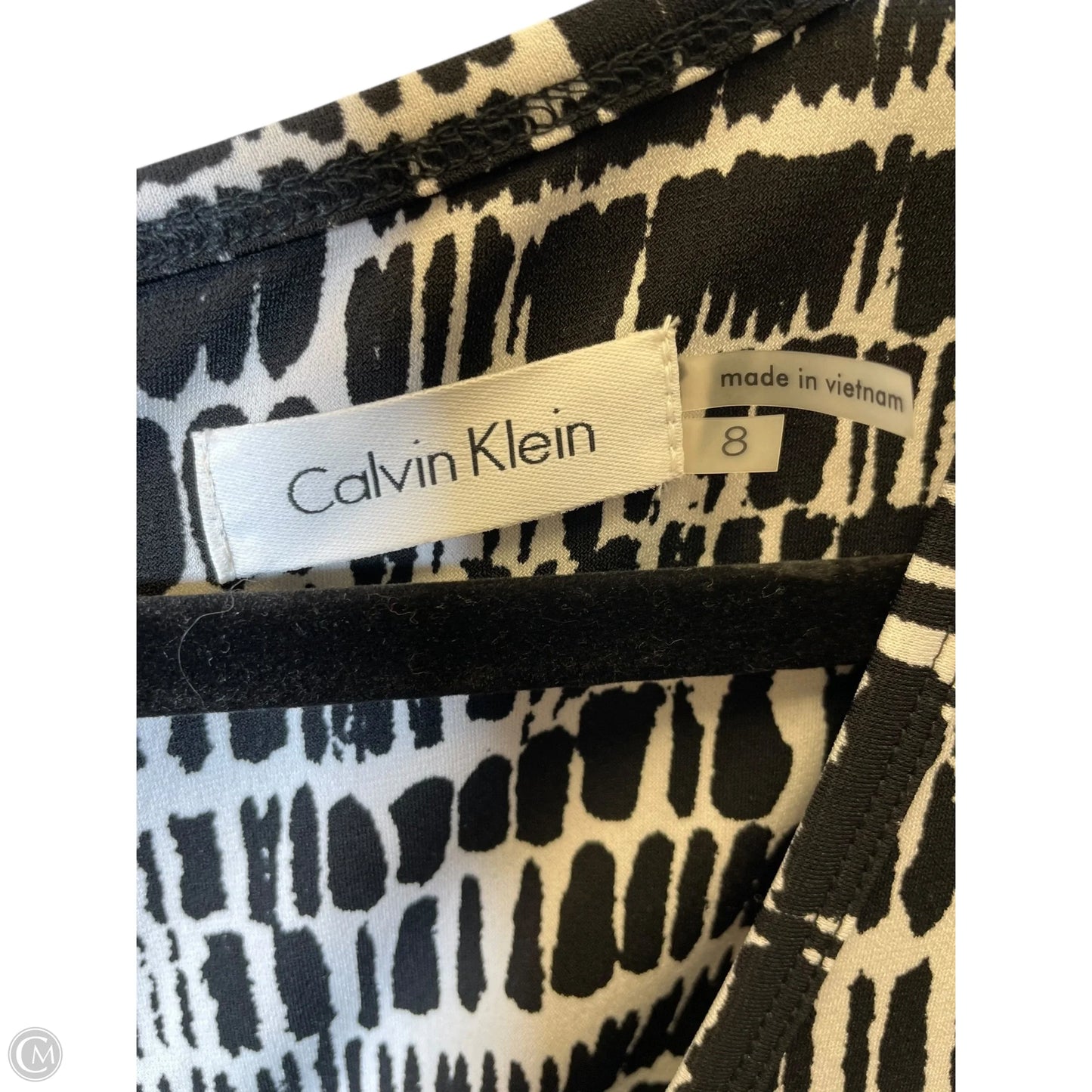 Jumpsuit By Calvin Klein In Black & White, Size: 8