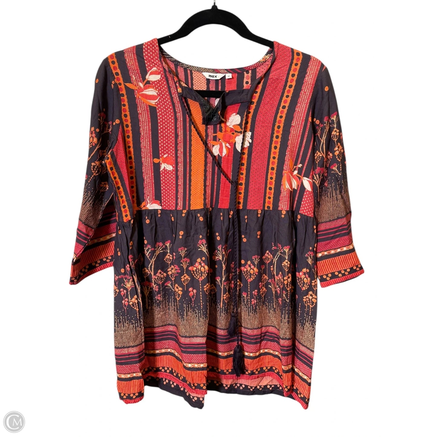 Top 3/4 Sleeve By Cmc In Multi-colored, Size: M