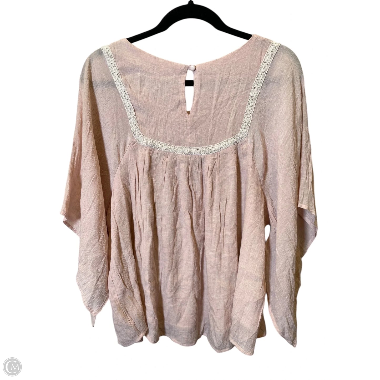 Top 3/4 Sleeve By Kori America In Pink, Size: L