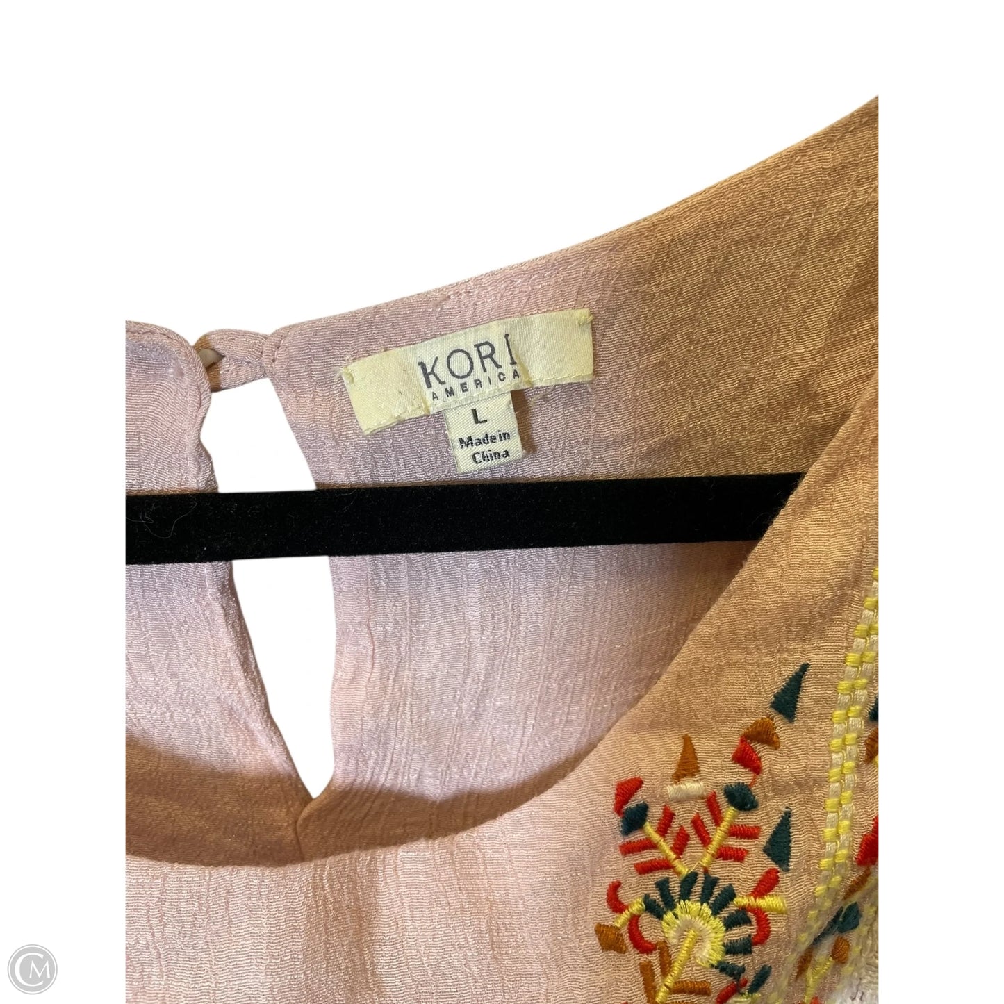 Top 3/4 Sleeve By Kori America In Pink, Size: L