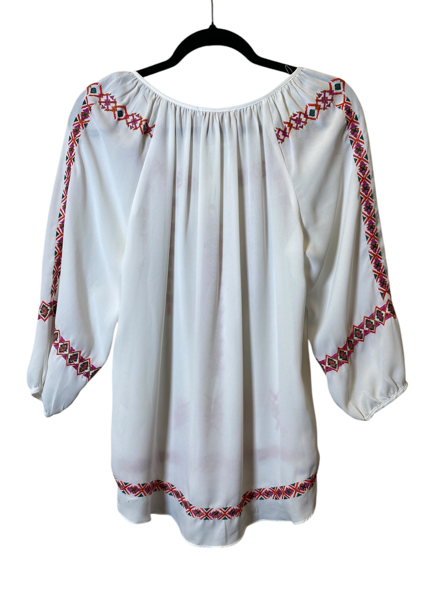 Top Long Sleeve By Gibson And Latimer In White, Size: S