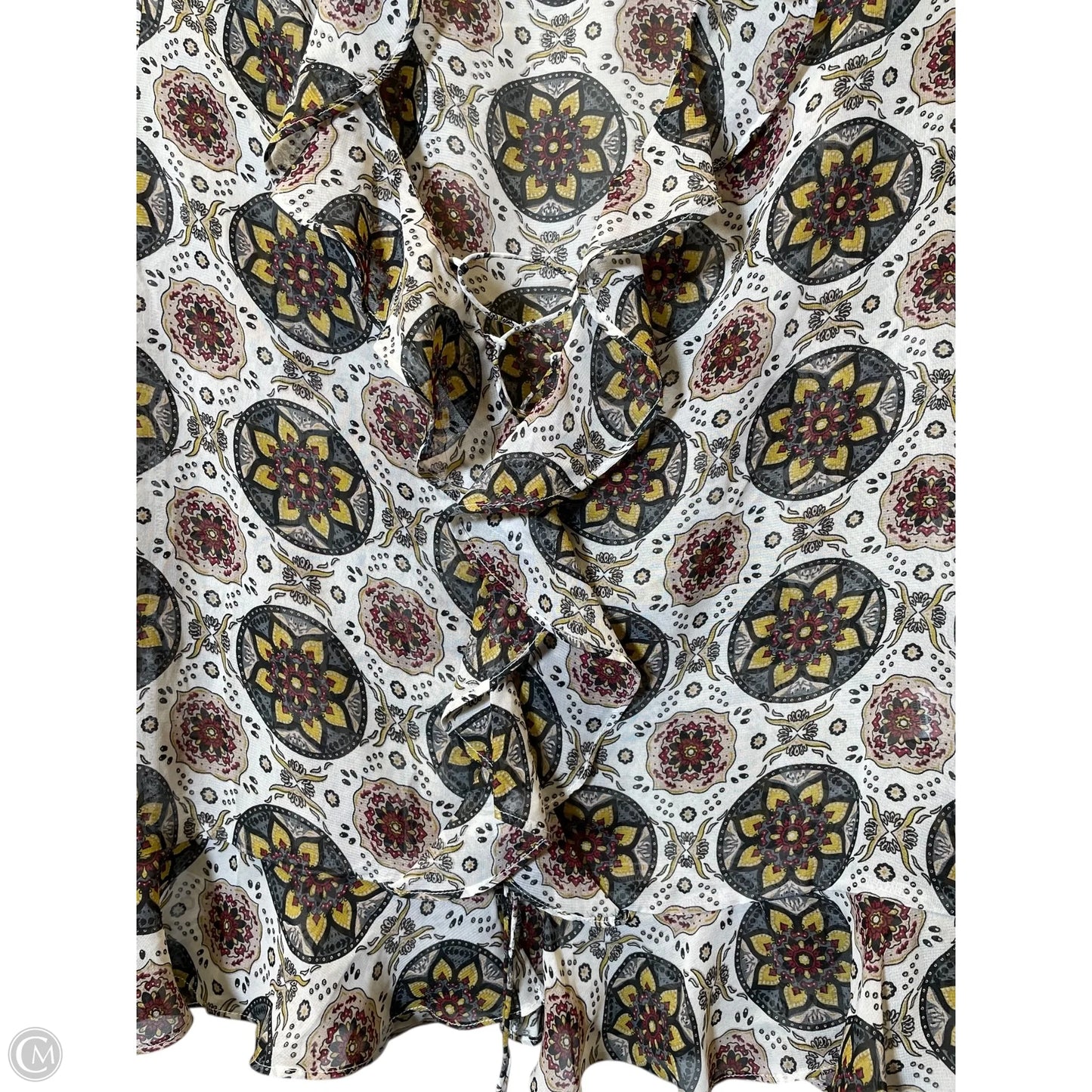 Blouse Long Sleeve By Promesa In Multi-colored, Size: L