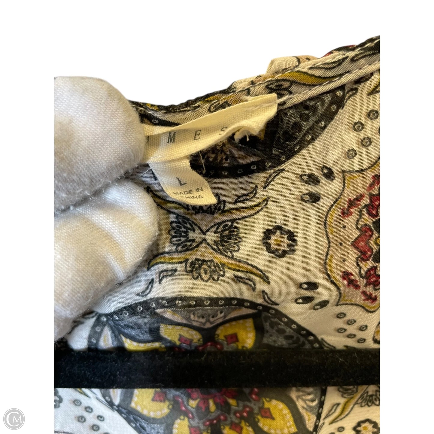 Blouse Long Sleeve By Promesa In Multi-colored, Size: L