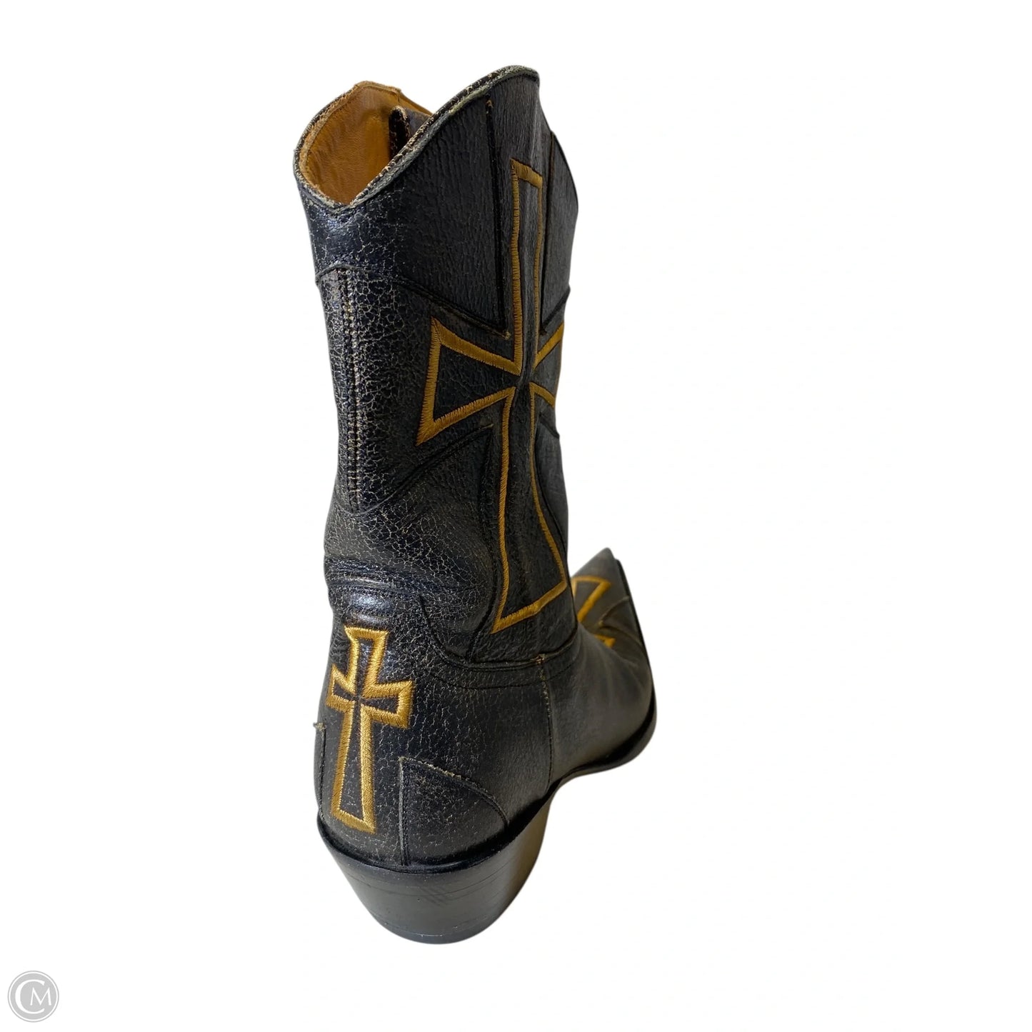Boots Western By Old Gringo In Black & Gold, Size: 6.5