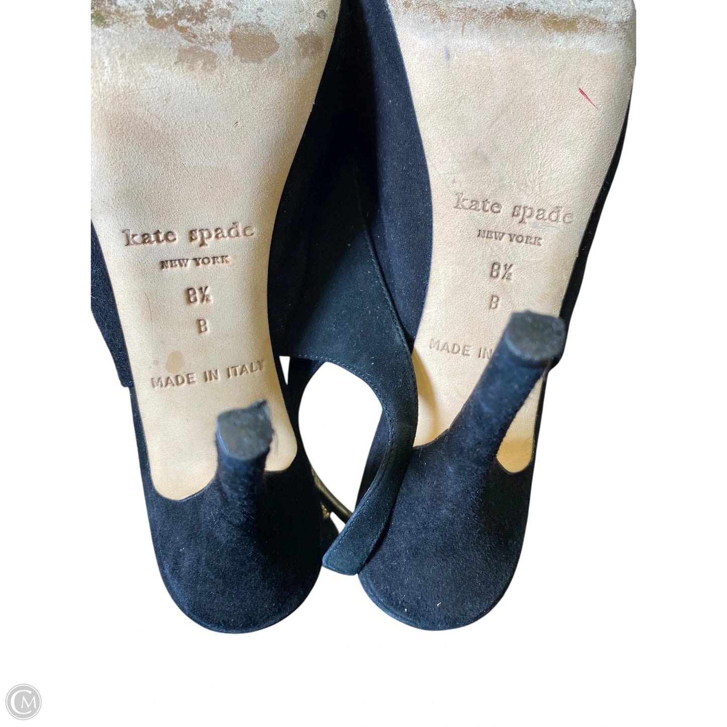 Sandals Designer By Kate Spade In Black & Pink, Size: 8.5