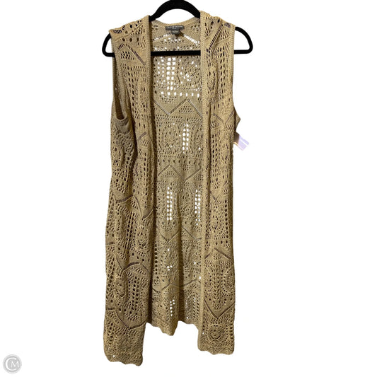 Cardigan By Chelsea And Theodore In Beige, Size: 1x