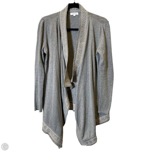 Sweater Cardigan By Johnny Was In Grey, Size: S