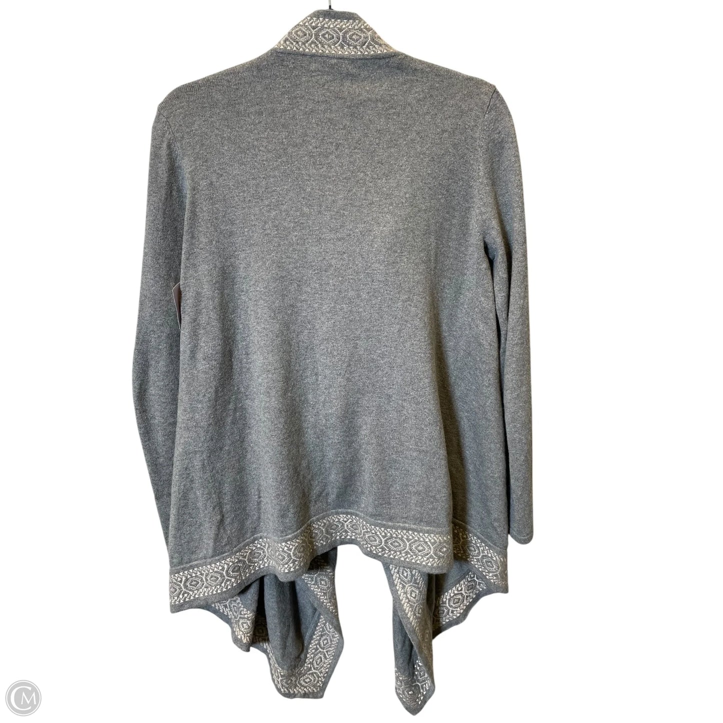Sweater Cardigan By Johnny Was In Grey, Size: S
