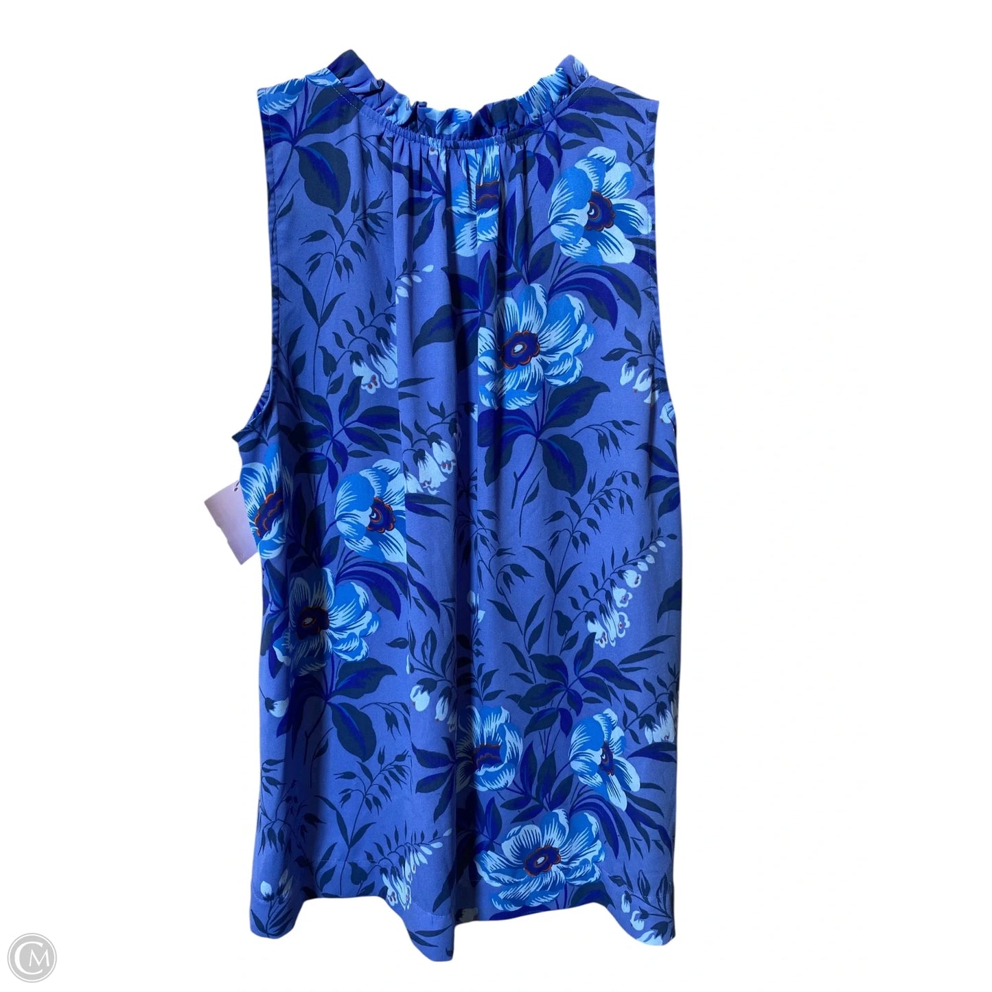 Top Sleeveless By Loft In Blue, Size: M