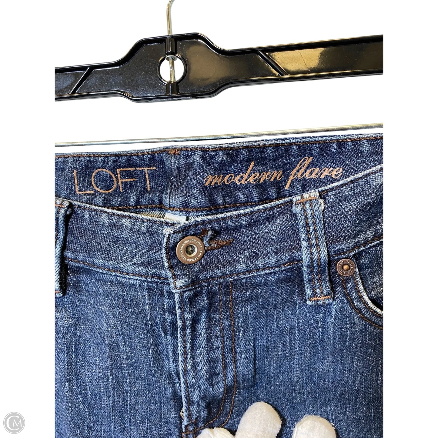 Jeans Flared By Loft In Blue, Size: 6