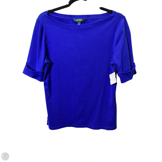 Top 3/4 Sleeve By Lauren By Ralph Lauren In Blue, Size: Xl