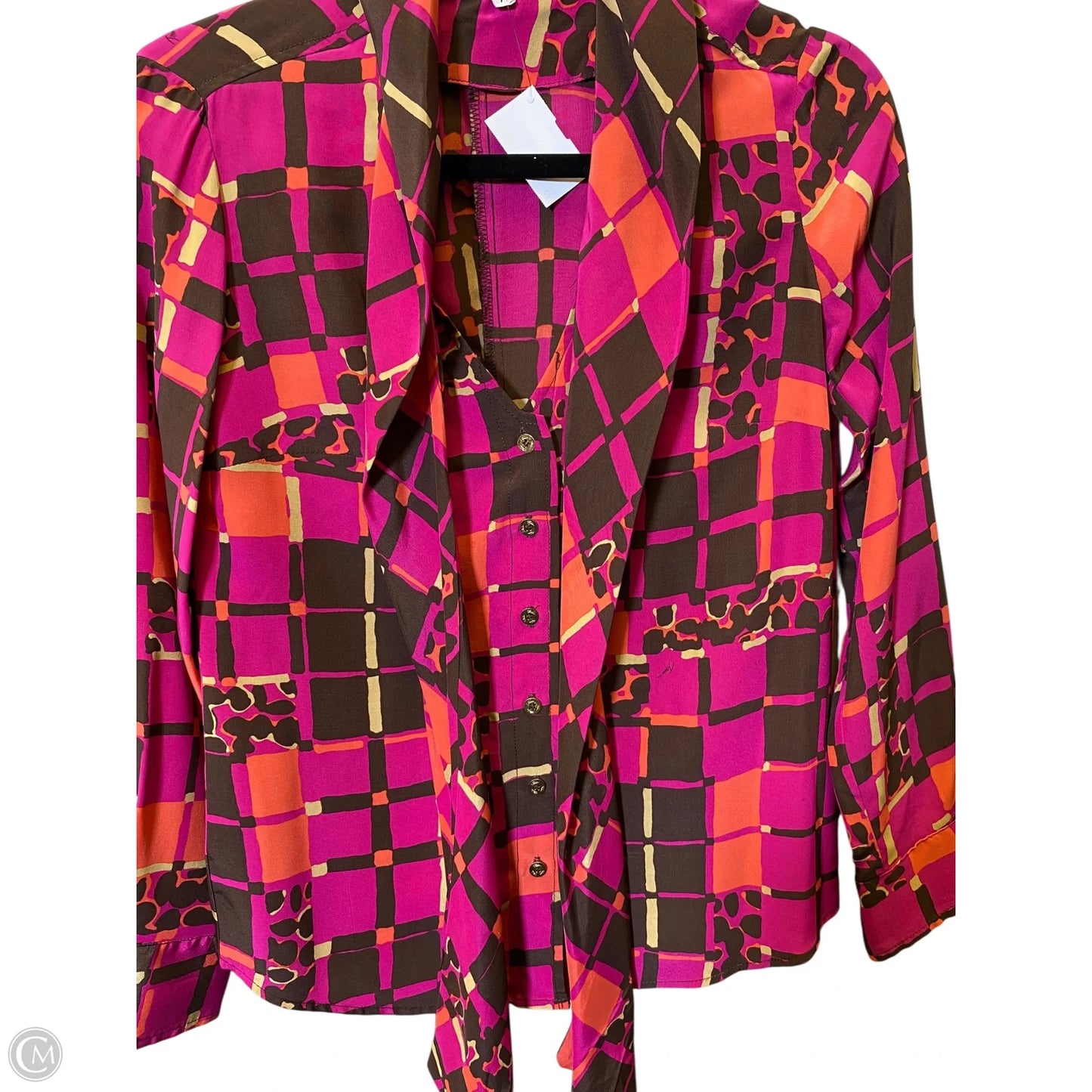 Blouse Long Sleeve By Trina Turk In Multi-colored, Size: S