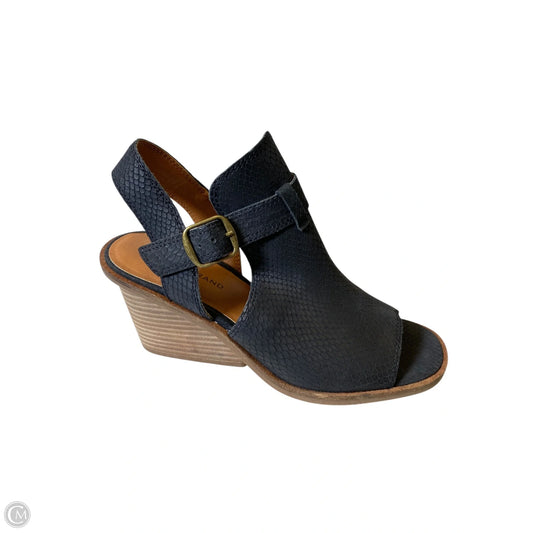 Sandals Heels Block By Lucky Brand In Black, Size: 7