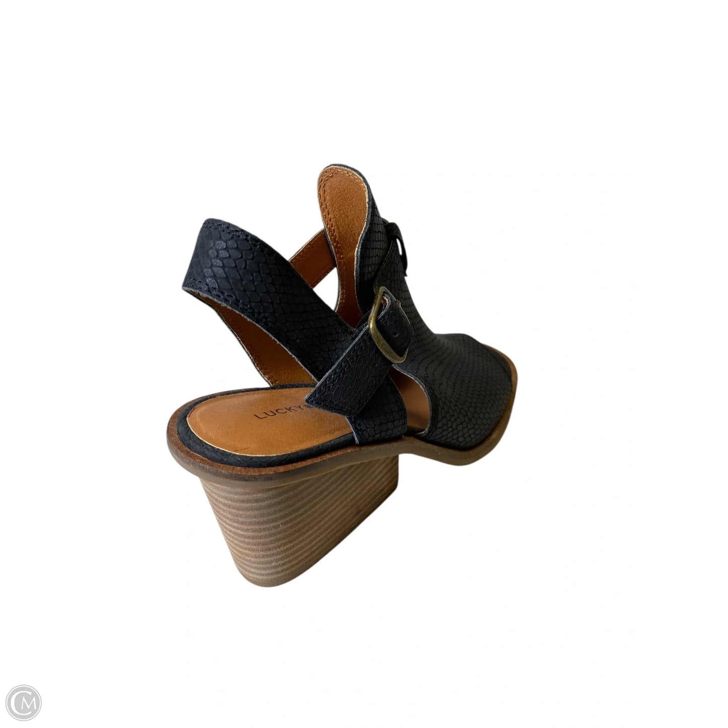 Sandals Heels Block By Lucky Brand In Black, Size: 7