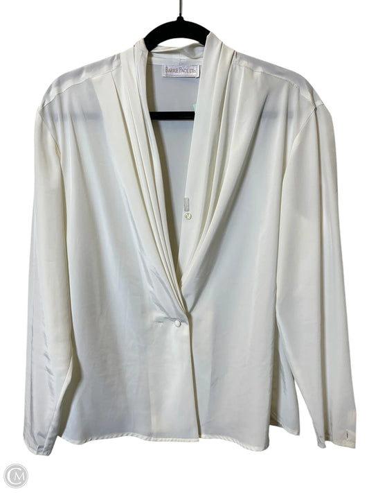 Blouse Long Sleeve By Cmc In Cream, Size: M