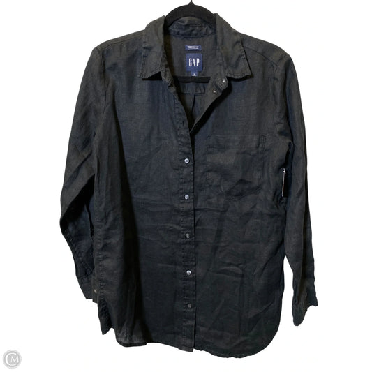Blouse Long Sleeve By Gap In Black, Size: S