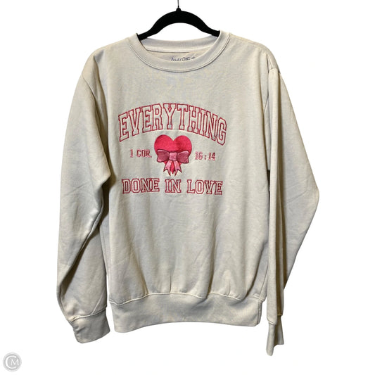 Sweatshirt Crewneck By Cmc In Tan, Size: S