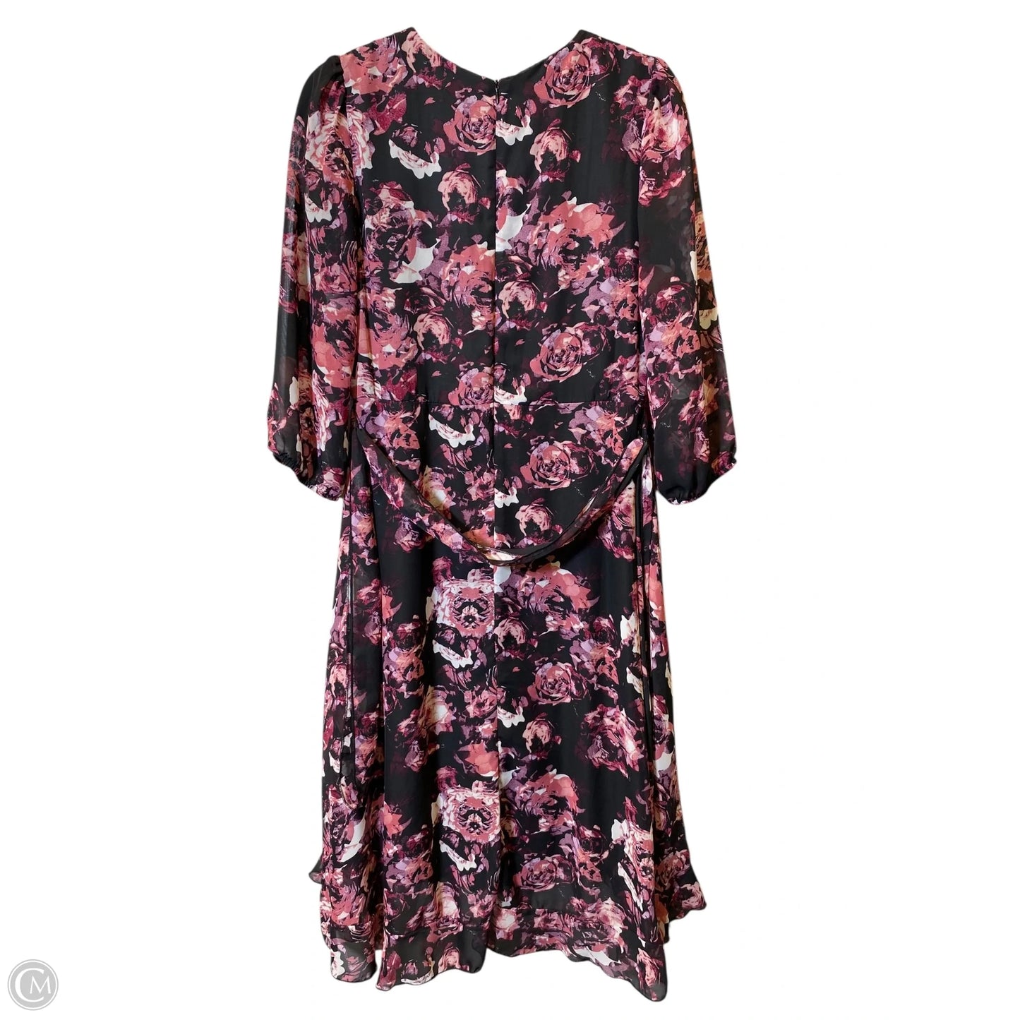 Dress Casual Midi By Cmc In Floral Print, Size: PL