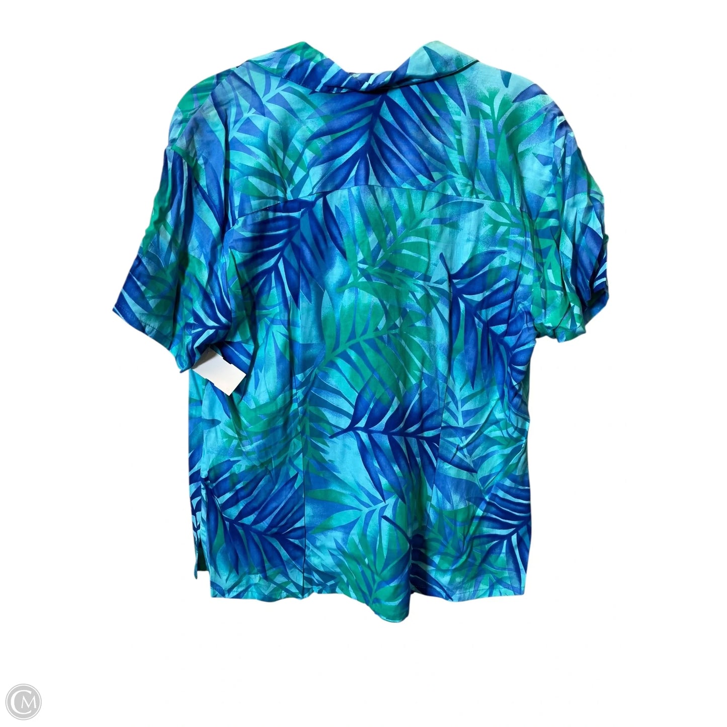 Blouse Short Sleeve By Cmc In Tropical Print, Size: Xl
