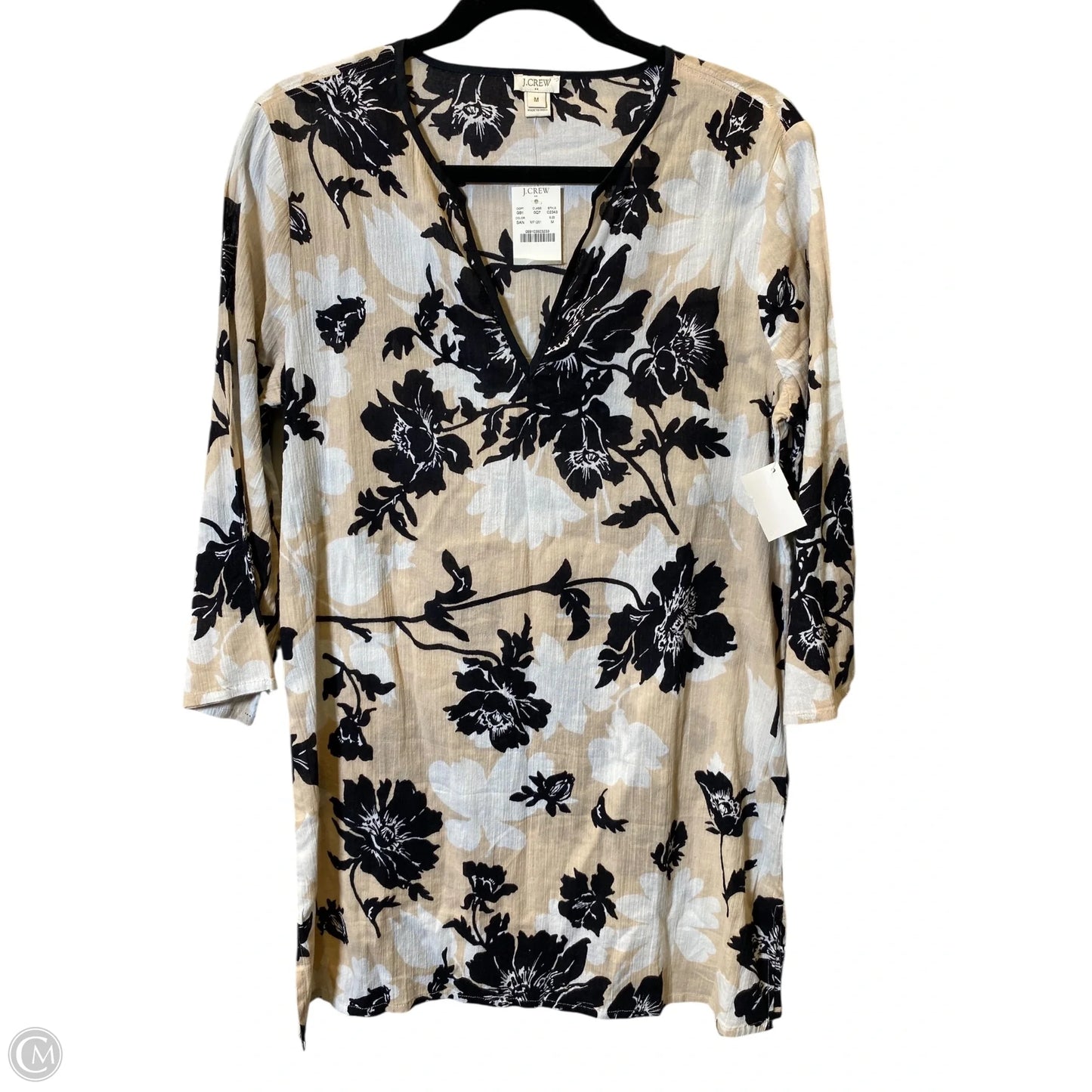 Tunic Long Sleeve By J. Crew In Multi-colored, Size: M