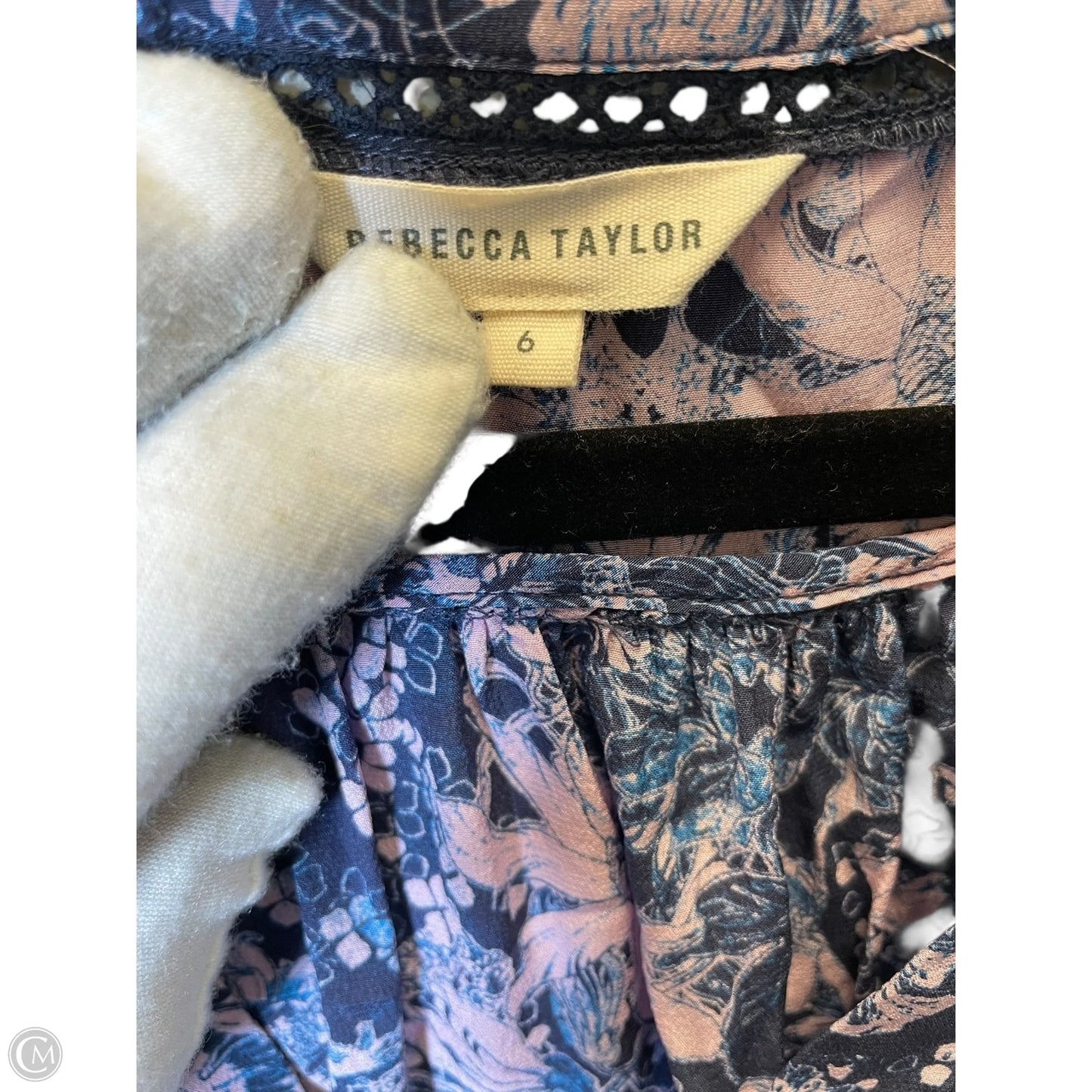 Top 3/4 Sleeve By Rebecca Taylor In Multi-colored, Size: 6