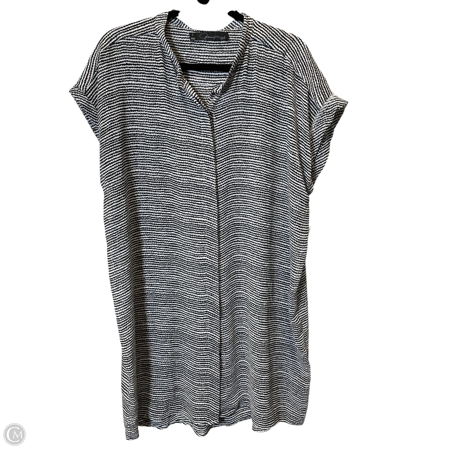 Dress Casual Midi By Cmc In Black & White, Size: L