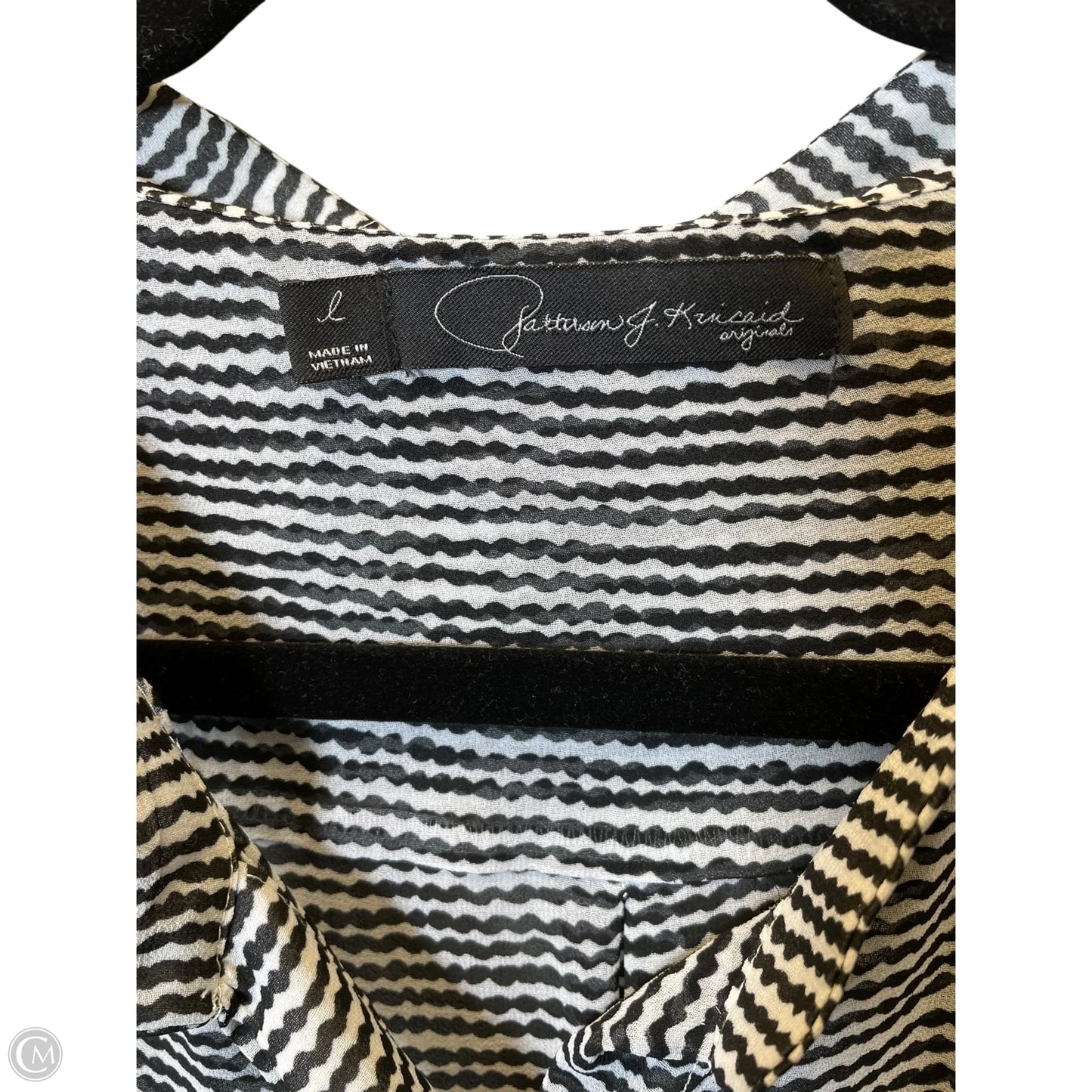 Dress Casual Midi By Cmc In Black & White, Size: L