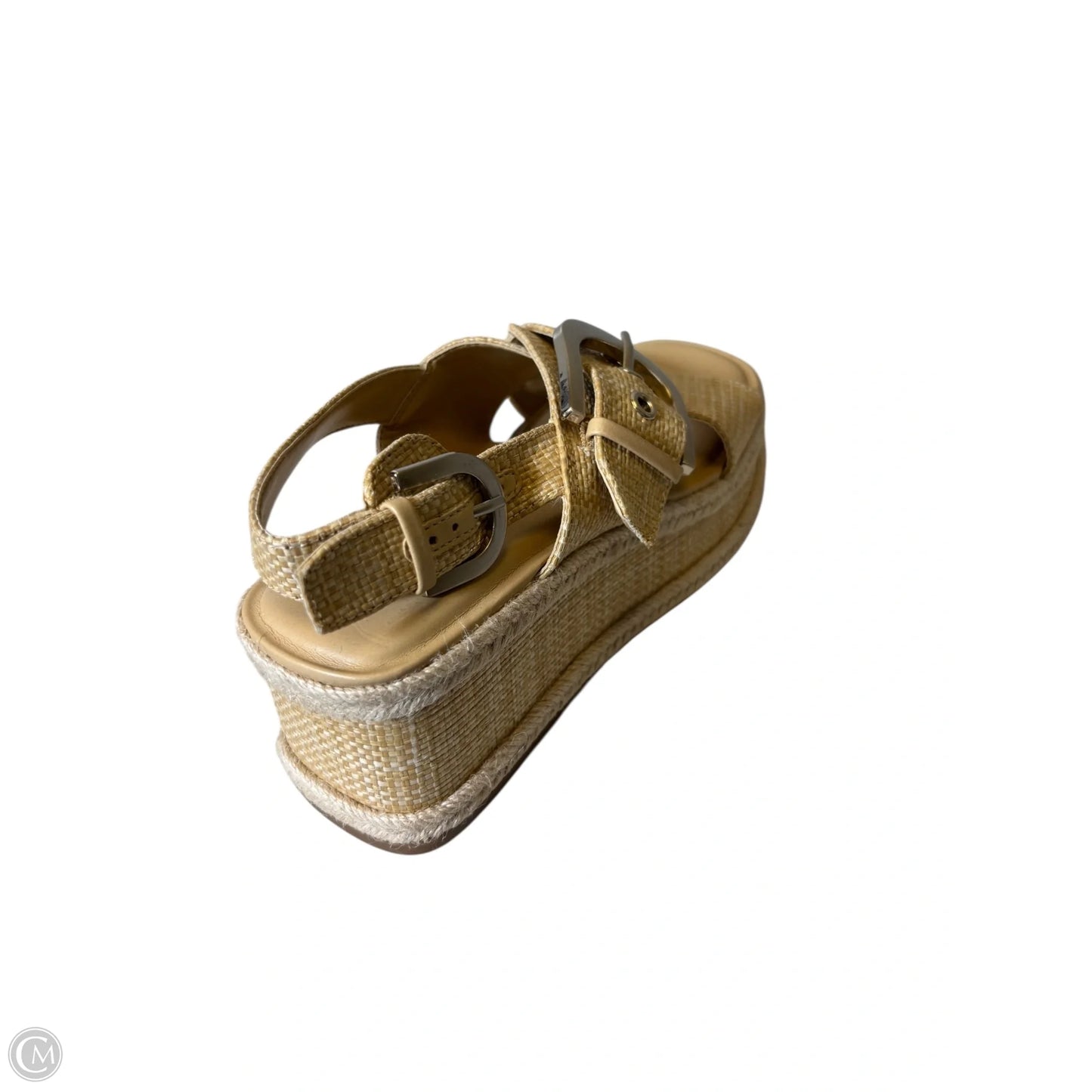 Sandals Heels Wedge By Marc Fisher In Beige, Size: 6