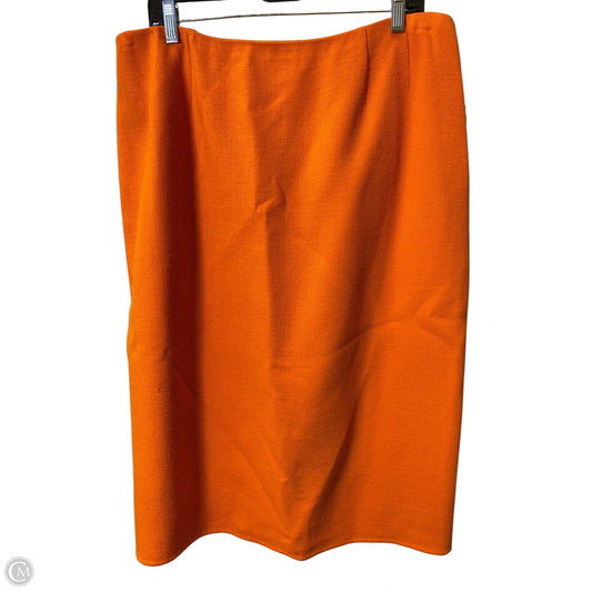 Skirt Midi By Bill Blass In Orange, Size: 18