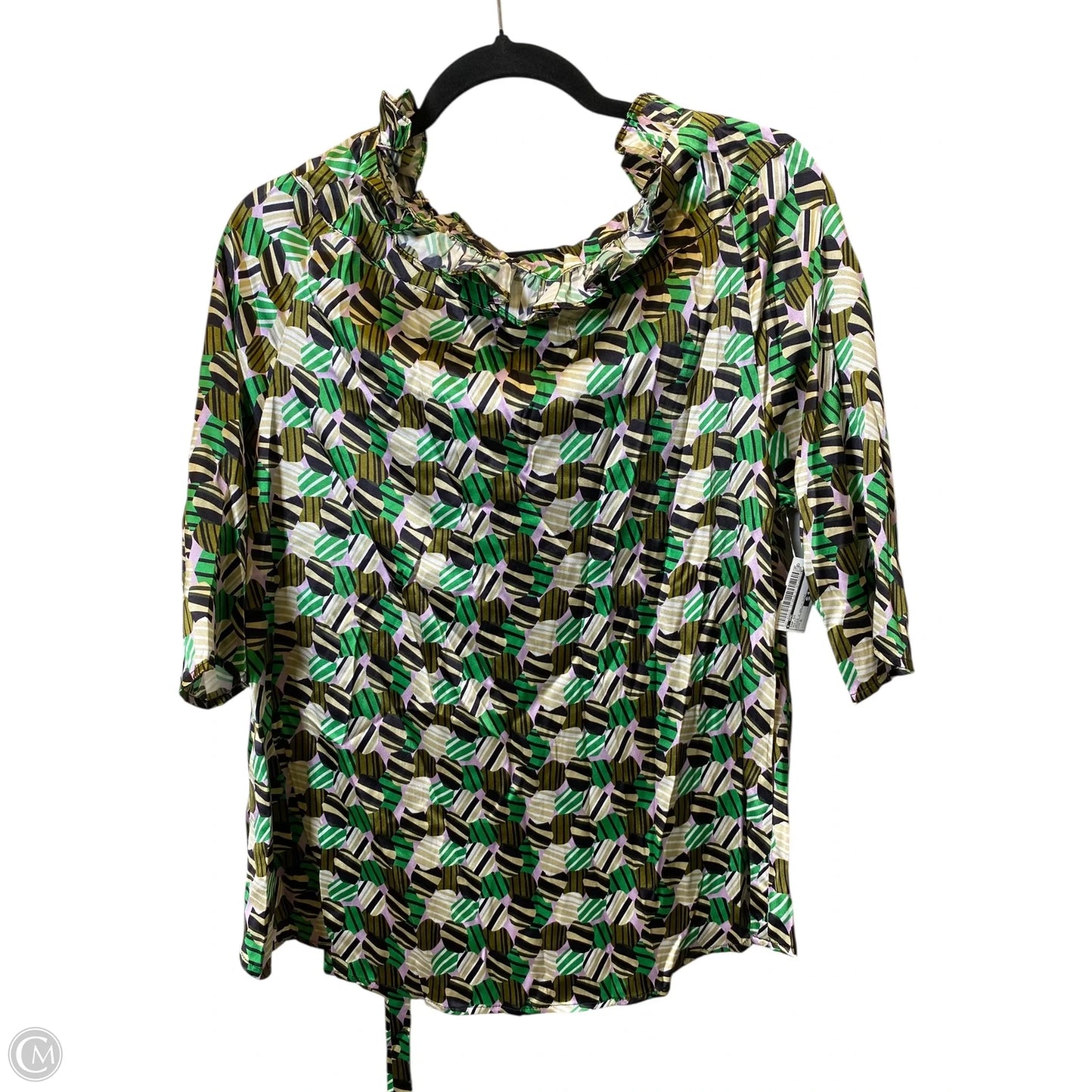 Top Short Sleeve By Cmc In Multi-colored, Size: S