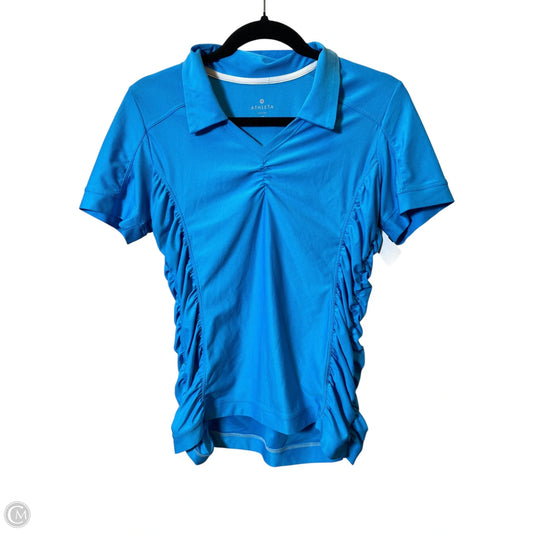 Top Short Sleeve By Athleta In Blue, Size: M
