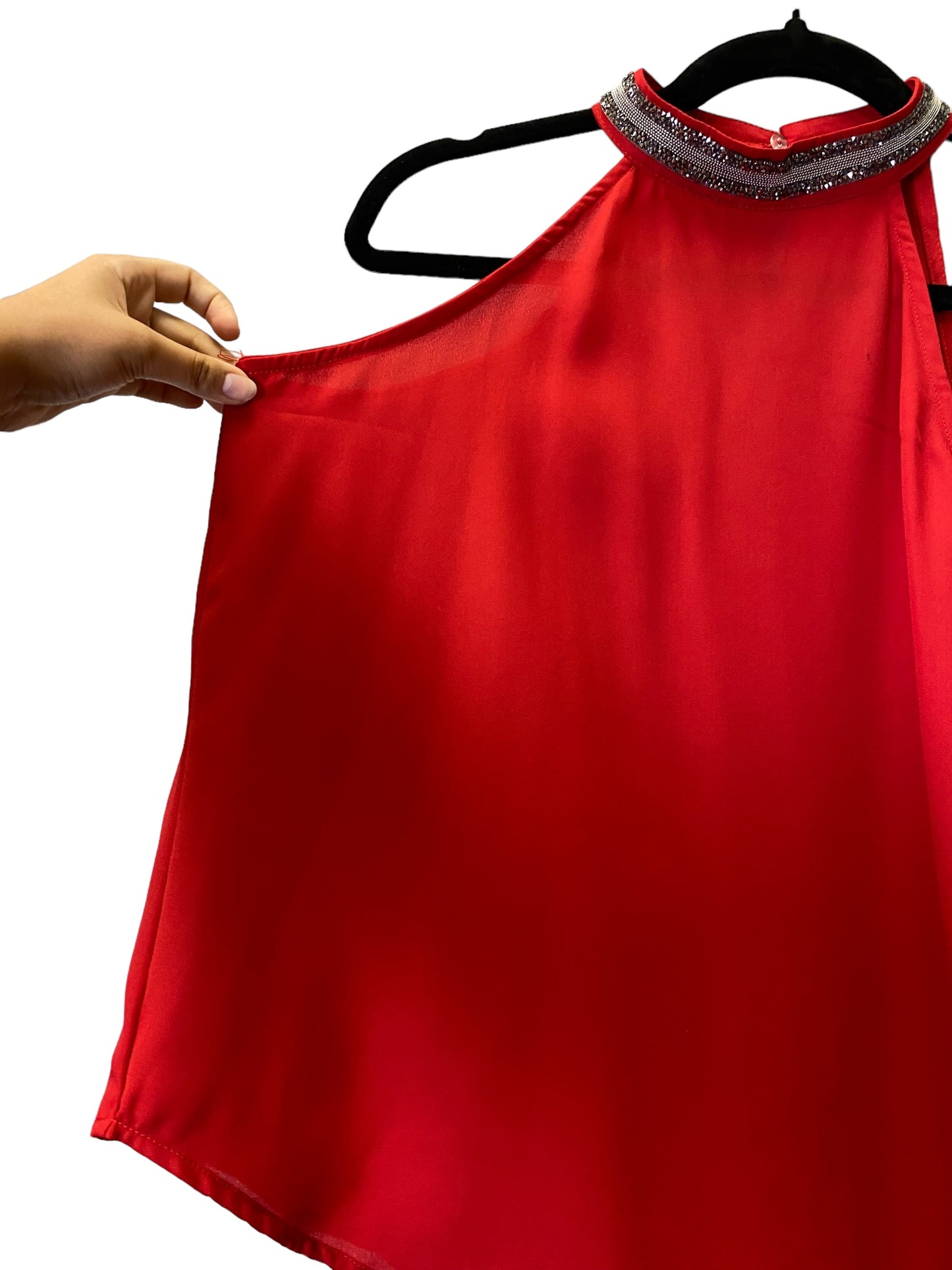 Red Top Sleeveless Cmc, Size S