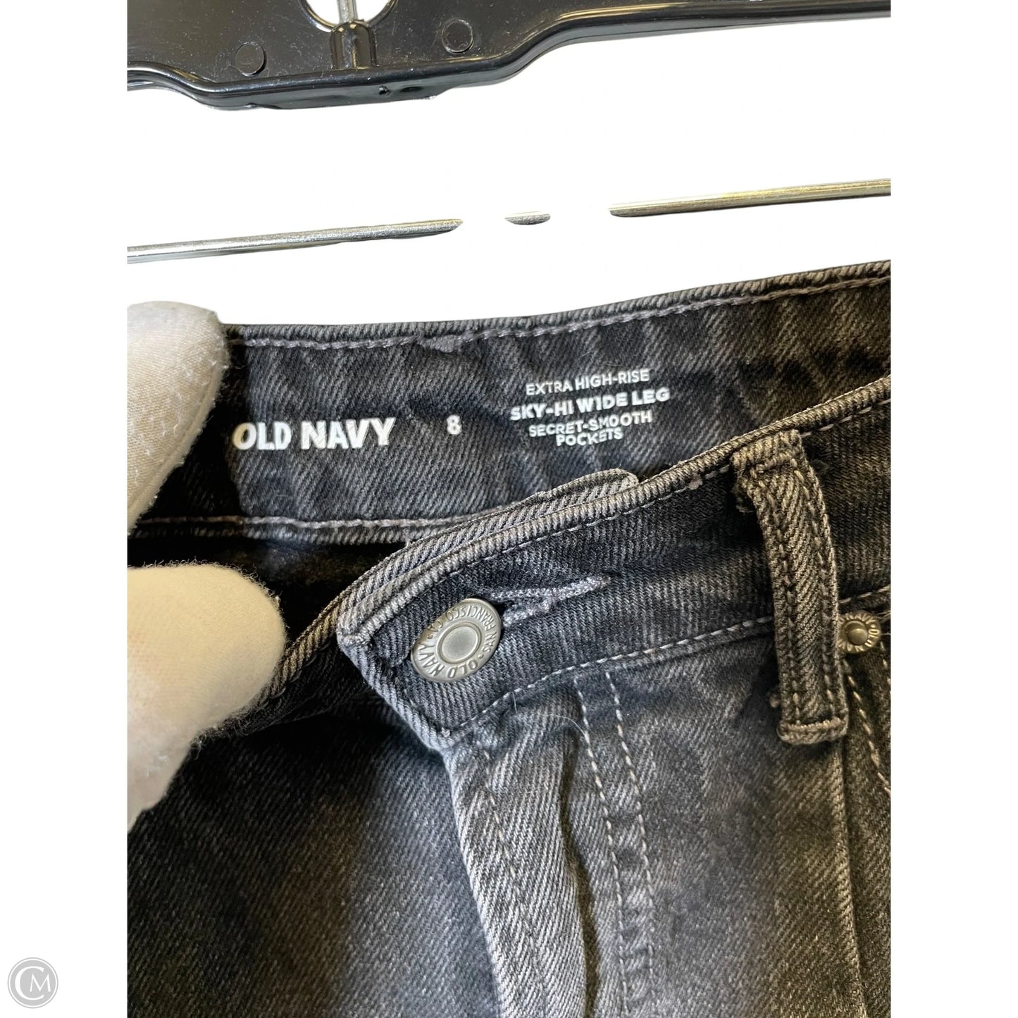 Jeans Wide Leg By Old Navy In Grey, Size: 8