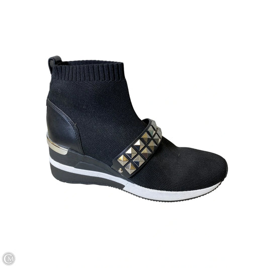 Shoes Designer By Michael Kors In Black & Silver, Size: 8