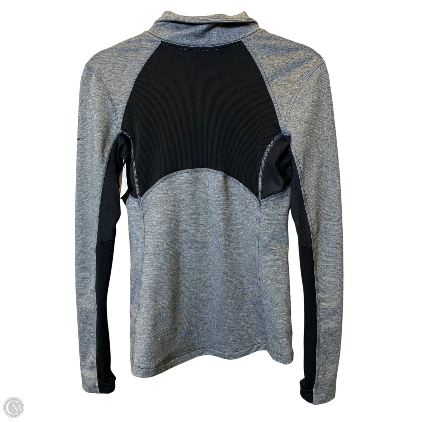 Sweatshirt Collar By Nike In Grey, Size: S