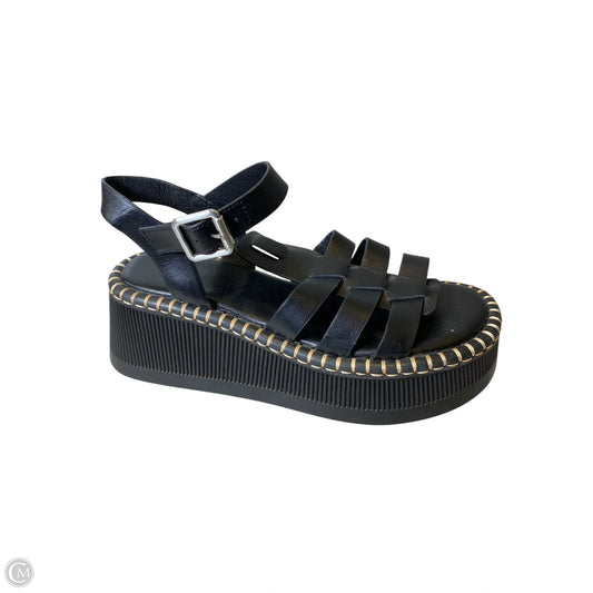 Sandals Heels Platform By Crown Vintage In Black, Size: 7