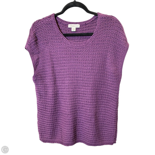 Sweater Short Sleeve By Coldwater Creek In Purple, Size: Xl