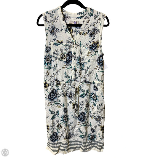Dress Casual Midi By Loft In Floral Print, Size: L