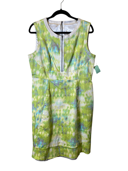 Dress Casual Midi By T Tahari In Chartreuse, Size: Xl